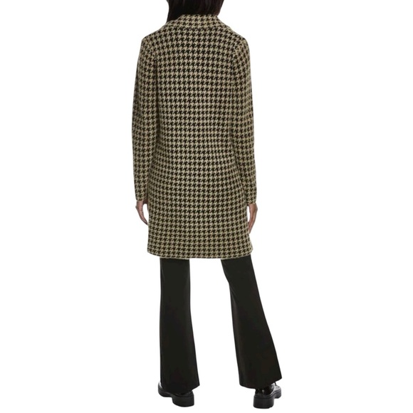 MAX STUDIO houndstooth long cardigan sweater fuzzy eyelash knit women’s size XL - Picture 15 of 16